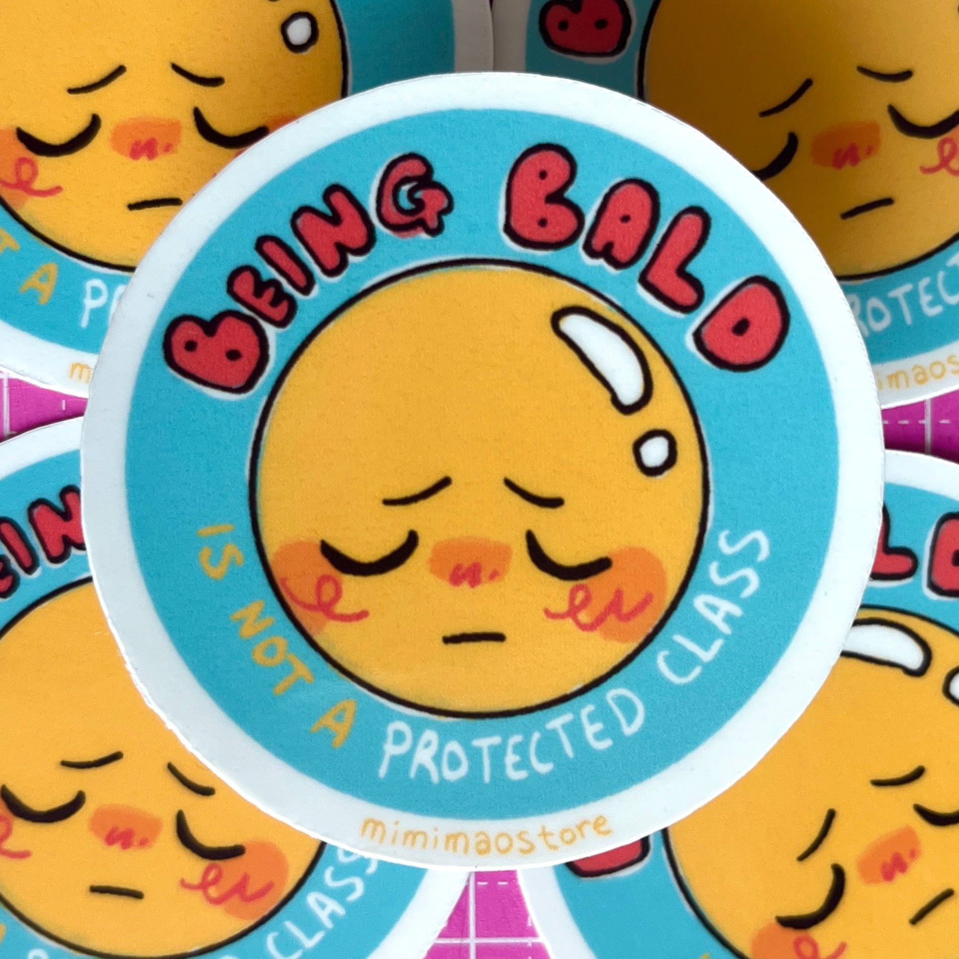 being bald is not a protected class sticker